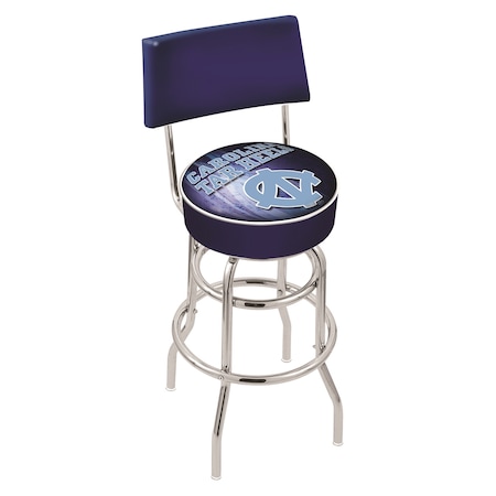 Holland Bar Stool Co 25" Chrome 2-Ring North Carolina Swivel Bar Stool, Back L7C425NorCar-D2